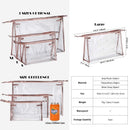 Sea Team 6-Pack Transparent Waterproof Cosmetic Bags with Zipper, Clear Vinyl Plastic Makeup Bags, Portable Travel Toiletry Pouch, Organizer, Pencil Case (Metallic, Large/10.4") Sea Team