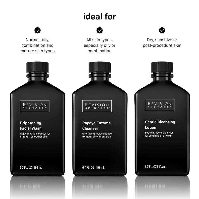 Revision Skincare Papaya Enzyme Cleanser, Energizing Facial Cleanser with Salicylic Acid, Soothing and Exfoliating Infinity Warehouse