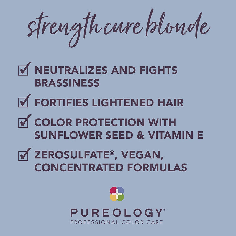Pureology Strength Cure Best Blonde Purple Shampoo | Restore & Tone | Sulfate-Free | Vegan martinandmark.com