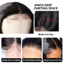 UNice Straight Silk Base Fake Scalp Human Hair Closure Wigs for Black Women, Brazilian Virgin Hair Middle Part Lace Closure Wig Pre Plucked with Baby Hair 150% Density 22inch UNICE Store