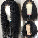 Iris Queen Curly Human Hair Wigs for Black Women 4x4 Lace Front Wigs Brazilian Human Hair Wig with Baby Hair Pre Plucked 150% Density Bleached Knots(18inch Curly) Iris Queen