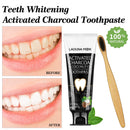 Activated Charcoal & Coconut Oil Teeth Whitening Toothpaste, 100% Natural Charcoal Toothpaste for Whitening Teeth, Removing Stains, Mint Flavor Freshen Breath, No Fluoride, No Triclosan, No Peroxide Lagunamoon