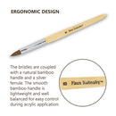 Americanails Faux Kolinsky Cruelty-Free Acrylic Nail Brush For Liquid & Powder, Synthetic Nanofiber Bristles, Professional Salon Quality, Extra Smooth Application, Natural Bamboo Handle - Oval, 12 AMERICANAILS .COM