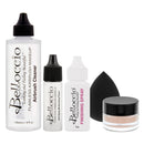 Belloccio Professional Beauty Airbrush Cosmetic Makeup System with 4 Medium Shades of Foundation in 1/4 Ounce Bottles - Kit Includes Blush, Bronzer and Highlighters Belloccio