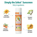 Badger - SPF 35 Clear Zinc Kids Sunscreen Stick - Tangerine & Vanilla - Broad Spectrum Water Resistant Reef Safe Sunscreen, Natural Mineral Sunscreen with Organic Ingredients .65 oz Badger Store