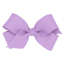 Wee Ones Girls' Classic Grosgrain Hair Bow on a WeeStay No-Slip Hair Clip with Plain Wrap, Mini, Light Orchid Wee Ones