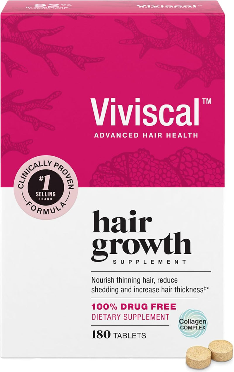Viviscal Hair Growth Supplements For Women For Thicker, Fuller Hair, Nourishes Thinning & Loss, With Proprietary Collagen Complex, 60 Tablets, 1 Month Supply Infinity Warehouse