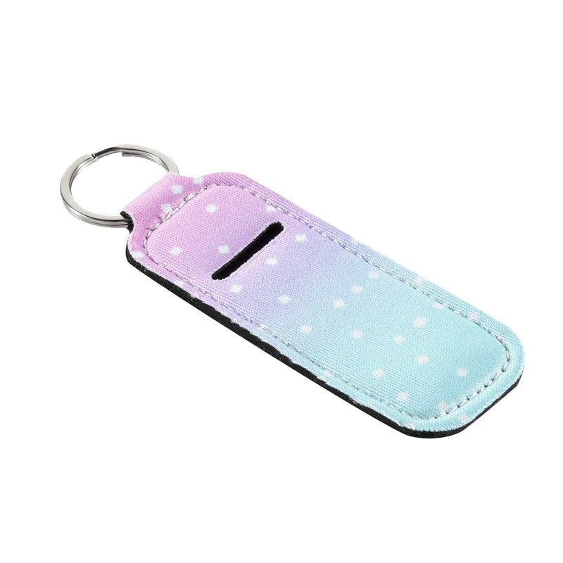 Beautyflier Clip-on Sleeve Chapstick Pouch Keychain Lipstick Holder Elastic Lip Balm Holder Travel Accessories Beautyflier
