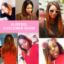 4x4 Lace Front Wig 100% Real Brazilian Hair Ombre 1B 30 Wig, Silky Straight Human Hair Wigs, 150% Density Lace Closure Wigs (18", 1B/30, Straight, 150% Density) ALISFEEL