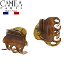 Camila Paris CP2928 French Hair Clip for Women, Set of 2 Small Brown Girls Hair Claw Clips Fashion Durable Hair Accessories for Women, Luxury Ladies Strong Hold No Slip Grip Clamp, Made in France Camila