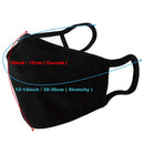 WITHMOONS 3PCS Cotton Face Mouth Mask Cool Mesh Cloth 3 Layers Facial Reusable Washable Nose Bridge Wire Black for Women Men WITHMOONS Store
