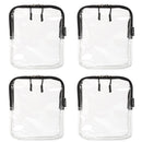 Clear Toiletry Bag 4 Pack By Borsali - TSA Approved Size Travel and Cosmetic Organizer - Quart Size for 3-1-1 Liquids & Other Personal Items - For Luggage, Purse or Car BORSALI