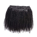 LONG YAO Afro Kinky Curly Clip in Hair Extensions Human Hair For Black Women 8A Brazilian Real Remy Hair Kinky Curly Human Hair Clip ins (16 Inch, Arfo Kinky Curly Clip in Hair Extensions) LONG YAO