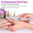 Makartt Nail File 100 180 Grit Zebra Nail Files for Acrylic Nails Poly Nail Gel Emery Boards Quality Nail Files 10 Best Pro Nail Filers Doubled Sides Washable Nail Art Manicure Pedicure Tools Makartt
