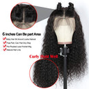 Curly Human Hair Wig 13x6 lace front wigs human hair Pre Plucked 10A Brazilian Virgin hair Water Wave Wig Glueless Lace Front Wigs For Black Women (22"-Small Cap, 13x6 Lace Wig-150%) Wonder Girl