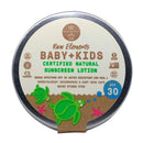 Raw Elements Baby + Kids SPF 30 Organic Sunscreen Lotion Non-Nano Zinc Oxide, Reef-Safe, Cruelty-Free, Gentle and Moisturizing, Zero Waste Tin, 3oz RAW ELEMENTS