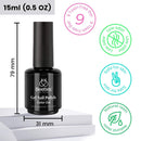 Beetles Gel Nail Polish, 1 Pcs 15ml Audrey Black Color Soak Off Gel Polish Nail Art Manicure Salon DIY Gel Nail Design Decoration at Home beetles Gel Polish