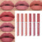 6Pcs Matte Lipstick Set Liquid Lip Gloss Velvety Not Fade Long Lasting and Waterproof Long Last Makeup Set Non-Stick Matte Finish (B) MYUANGO