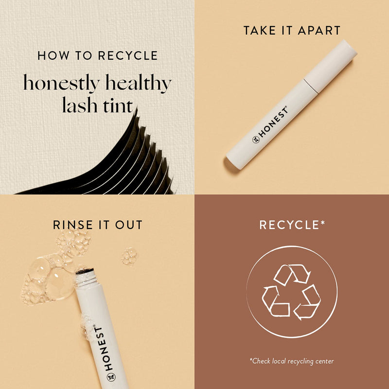 Honest Beauty Honestly Healthy Lash Tint, Black with Castor Oil |Serum-Infused Lash Tint | EWG Certified + Ophthalmologist Tested + Cruelty Free | 0.27 fl.oz. Honest Beauty