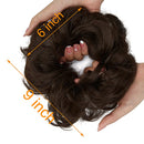OMGREAT 2PCS Thick Updo Messy Hair Buns Curly Wavy Ponytail Extensions Hairpieces juva bun Hair Scrunchies for Women Girls Color Medium Brown OMGREAT