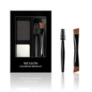 Revlon ColorStay Brow Kit, Includes Longwear Brow Powder, Clear Pomade, Dual-Ended Angled Tip Eyebrow Brush & Spoolie Brush, Soft Black (101), 0.08 oz REVLON