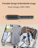 Hair Straightener Brush, Straightening Brush with 9 Temp Settings, 20s Fast Heating Hair Brush Straightener, 7MAGIC Brush Straightener with Anti-Scald & Auto-Off Safe for Women 7MAGIC