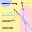 Beetles Nail Art Brushes Set Gel Polish Nail Art Design Pen Painting Tools with Nail Extension Gel Brush, Builder Gel Brush, Nail Art Liner Brush and Nail Dotting Pen for Salon at Home DIY Manicure beetles Gel Polish