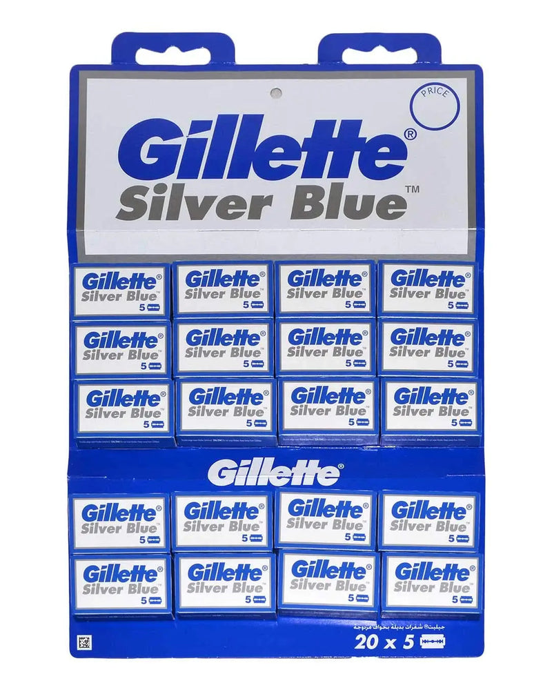 50 Silver Blue Double Edge Razor Stainless Blades Made in Russia 7 O'clock