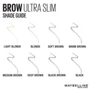 Maybelline Brow Ultra Slim Defining Eyebrow Makeup Mechanical Pencil With 1.55 MM Tip And Blending Spoolie For Precisely Defined Eyebrows, Black, 0.003 oz. Maybelline New York