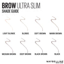 Maybelline Brow Ultra Slim Defining Eyebrow Makeup Mechanical Pencil With 1.55 MM Tip And Blending Spoolie For Precisely Defined Eyebrows, Black, 0.003 oz. Maybelline New York