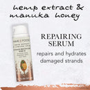 Hair Food Sulfate Free Purifying Shampoo & Conditioner with Hemp Extract & Manuka Honey Repair Serum Bundle, Paraben & Dye Free Hair Food Store