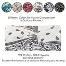 6 Pack Wide Boho Headbands for Women - Soft Yoga Elastic Hair Bands for Girls Workout Running Sport Headwrap Non-slip Breathable (Patterned) Artilady