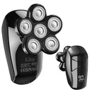 Head Shaver for Men, Kibiy 5-in-1 Electric Razor for Men Cordless LED Bald Head Shaver, IPX7 Waterproof 5D Rotary Shaver Grooming Kit with Nose Hair Trimmer Type-C Charge - Black Kibiy