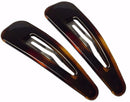 Parcelona French CLIC CLAC 2 Pieces Extra X- LARGE 3 1/4 Inch Tortoise Shell Snap Hair Clip Pins Parcelona