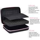 Beschan Essential Oil Storage Case Travel Carrying Oil Holder 70 for 5 10 15 ml Bottles & Roller Bottles with Stickers and Bottle Opener PINK-13.2"Lx9.4"Wx3.7"H BES CHAN