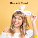 FaceTory Pink Bow Bunny Hairband Soft One Size Fits All FACETORY Store