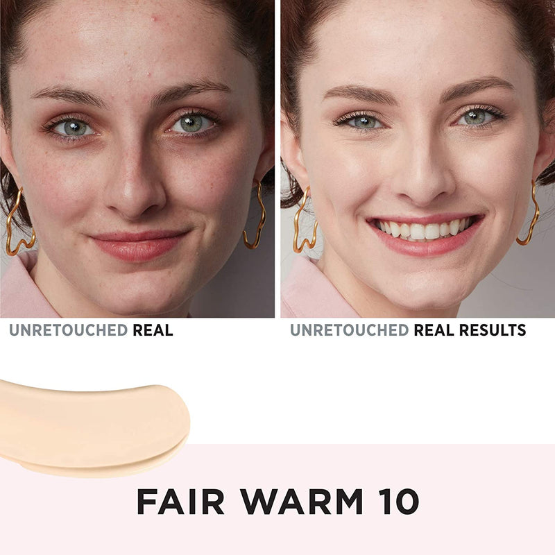 IT Cosmetics Your Skin But Better Foundation + Skincare, Fair Warm 10 - Hydrating Coverage - Minimizes Pores & Imperfections, Natural Radiant Finish - With Hyaluronic Acid - 1.0 fl oz It Cosmetics Store