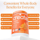 Create Creatine Monohydrate Gummies for Men & Women, Boost Focus, Strength, and Endurance, Anti-Melting Formula, Vegan, Gluten-Free, Non-GMO, 1.5g of Creatine per Gummy (Orange) Infinity Warehouse