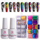 Makartt 20PCS 15ML Nail Art Foil Glue Gel with 2.5cm100cm Starry Sky Star Foil Stickers Set Nail Transfer Tips Manicure Art DIY 24 PCS 8ML Pastel Gel Nail Colors Gel Makartt