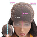 ISEE Short Curly Bob Wigs Brazilian Virgin Human Hair 4x4 Lace Front Wigs Kinky Curly Hair For Black Women Pre Plucked with Baby Hair 150% Density(16inch, 4x4) ISEE Store