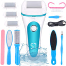 Callus Remover for Feet Electric, SIHOHAN Rechargeable Pedicure Tools Foot Scrubber Care Kit 12 in 1 Feet File to Remove Cracked Heels Calluses Dead Skin with 3 Roller Heads, 2 Speed, Battery Display SIHOHAN
