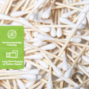Bamboo Cotton Swabs 1000 Count | Biodegradable & Organic Wooden Cotton Buds | Double Tipped Ear Sticks | 100% Eco-Friendly & Natural! | Perfect for Ear Wax Removal, Arts & Crafts, Removing Dust & Dirt EcoFox Store