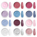 Modelones Acrylic Powder Set - 12 Colors Morandi Acrylic Nail Powder Kit Professional Polymer Glitter Powder Nail Set for Acrylic Nails Extension, Beginner Friendly, No Nail Lamp Needed modelones