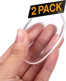 2 Pack Silicone Makeup Sponge [Washable] Premium Quality - Gel Foundation Makeup and Puff BB - Best Silisponge Cosmetic Beauty Tools Blender [Clear] Nylea