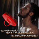 Bossman Scalp Massager and Shampoo Shower Brush - Head Scrubber - Beard Exfoliator - Hair and Beard Dandruff Control (Red) Bossman