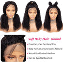 Subella 13x4inch Lace Front Wigs Human Hair Pre Plucked Hairline 150% Density Glueless Brazilian Curly Human Hair Wigs with Baby Hair for Black Women (22inch) Subella