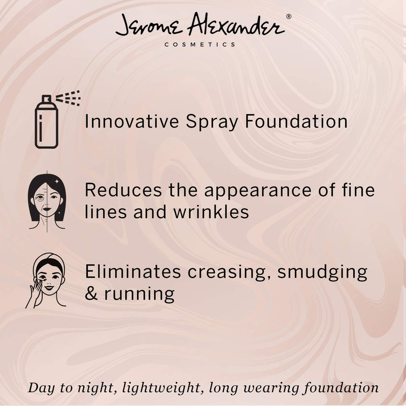 MagicMinerals Deluxe AirBrush Foundation by Jerome Alexander – 5pc Spray Makeup Set with Anti-aging Ingredients for Smooth Radiant Skin (Warm Medium) Jerome Alexander
