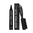 Pacinos Beard Pencil Filler - Water Proof, Long Lasting Coverage & Natural Finish - Beard, Moustache & Eyebrows - Micro-Fork Tip for Seamless Application - Includes Bristle Brush for Blending (Black) Pacinos