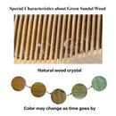 Onedor Extra Length Handmade 100% Natural Green Sandalwood With Buffalo Horn Wide Tooth Hair Combs - Anti-Static Sandalwood Scent Natural Hair Detangler Wooden Comb (Buffalo Horn Oval Wide Tooth) Onedor