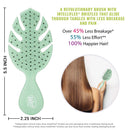Wet Brush, Go Mini Detangler Detangling Travel Hair UltraSoft IntelliFlex Bristles Glide Through Tangles with Ease Gently Loosens Knots While Minimizing Pain Split Ends ad Breakage, Green Wet Brush